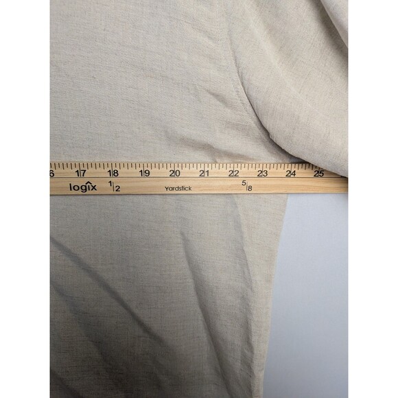 CUBAVERA Shirt Mens L Linen Blend Pullover Guayabera Long Sleeve - Picture 13 of 14